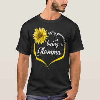 Womens Glamma Gift Happiness Is Being A Glamma  T-Shirt