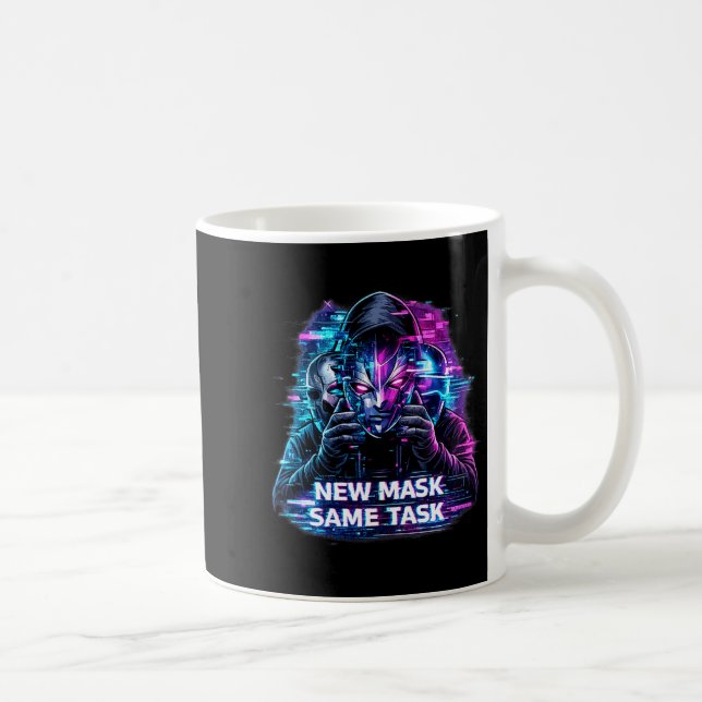 Women's Glitch Persona Affirmation _ New Mask Same Coffee Mug (Right)