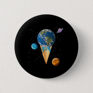 Womens Global Warming, Environmental Protection, 6 Cm Round Badge