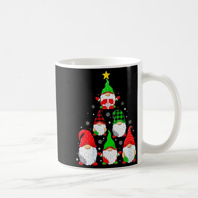 Womens Gnomes Christmas Tree Pajamas Funny Gnome H Coffee Mug (Right)