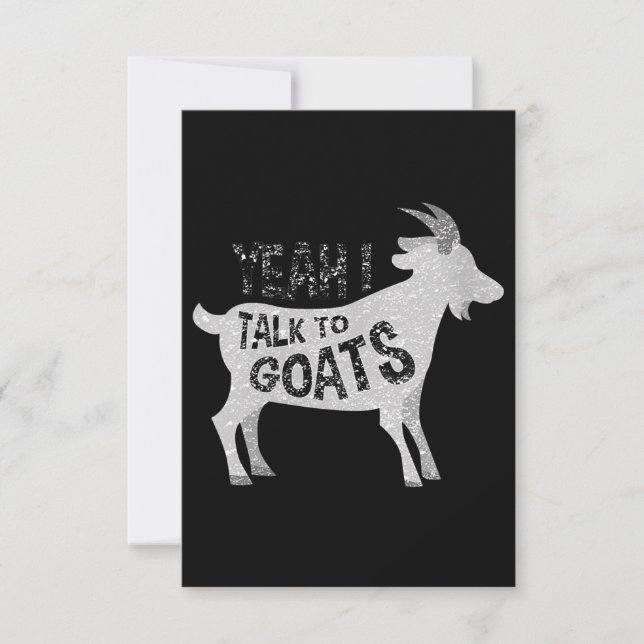Womens Goat Gifts For Goat Lovers Funny RSVP Card (Front)