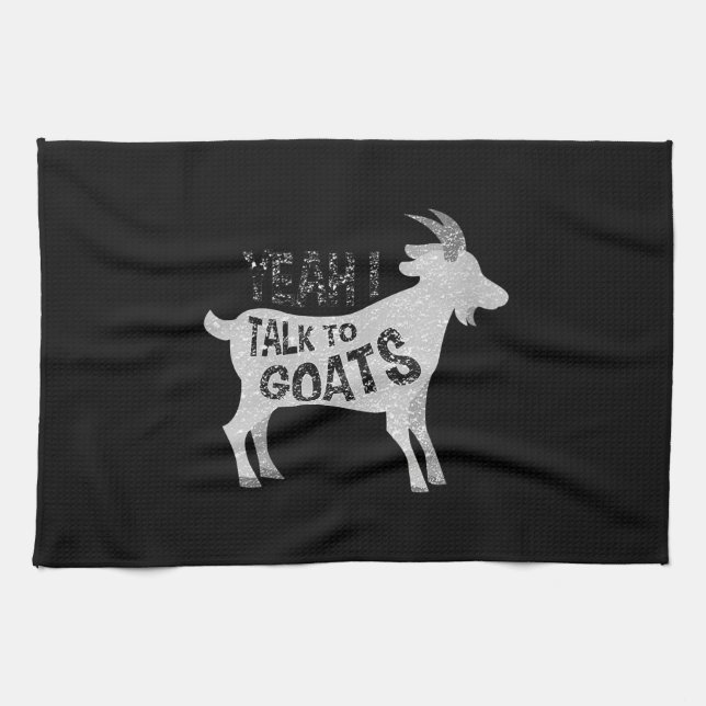 Womens Goat Gifts For Goat Lovers Funny Tea Towel (Horizontal)