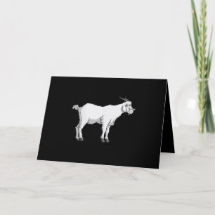 Womens Goat Wearing Medical Face Mask Funny Goat Card