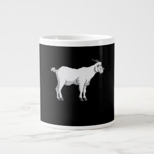 Womens Goat Wearing Medical Face Mask Funny Goat Large Coffee Mug