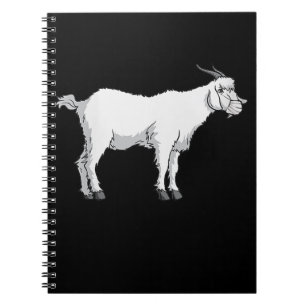 Womens Goat Wearing Medical Face Mask Funny Goat Notebook