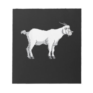 Womens Goat Wearing Medical Face Mask Funny Goat Notepad