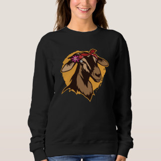 Womens Goats Bandana Goat Farm Animal Sweatshirt