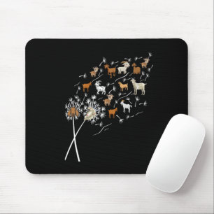 Womens Goats Funny Dandelion Wildflower Floral Goa Mouse Pad
