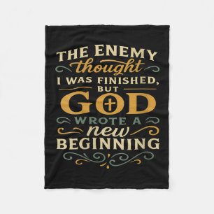 Womens God Wrote A New Beginning Faith Based Insra Fleece Blanket