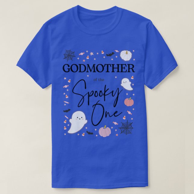Womens Godmother of Spooky One Girl First Birthday T-Shirt (Design Front)