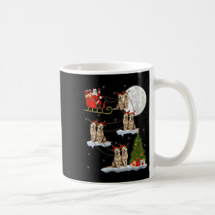 Womens Golden Retriever Dog Santa Sleigh Flying Fu Coffee Mug