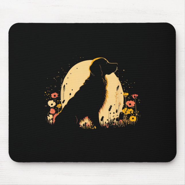 Women's Golden Retriever Lover Dog Owner Wildflowe Mouse Pad (Front)