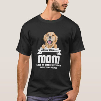 Womens Golden Retriever Mum Love Golden Retrivers T-Shirt