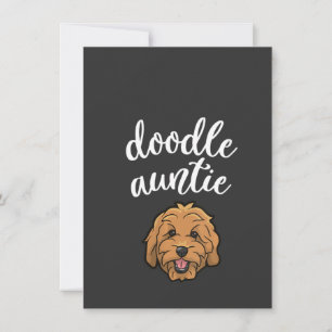 Womens Goldendoodle Aunt  Doodle Auntie Cute Dog Invitation