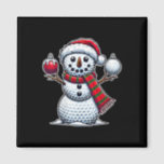 Womens Golf Ball Snowman Funny Merry Christmas Day Magnet<br><div class="desc">Womens Golf Ball Snowman Funny Merry Christmas Day Xmas Sports Team</div>