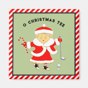 women's golf Christmas Magnet