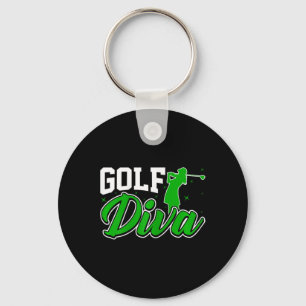 Womens Golf Diva - Funny Golfing Golf Lover Women Key Ring