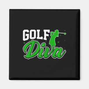 Womens Golf Diva - Funny Golfing Golf Lover Women Magnet