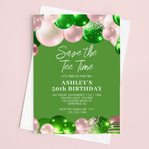 Women's Golf Par-Tee 50th Birthday Invitation