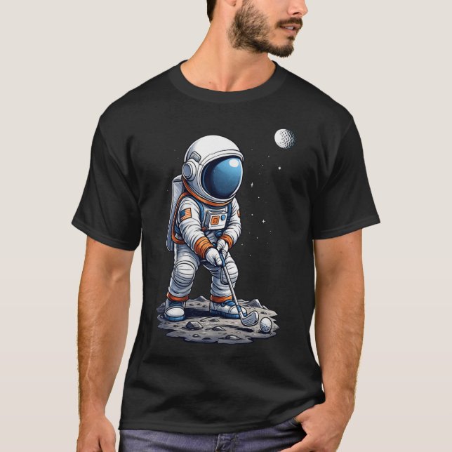 Womens Golf Player Astronaut Spaceman Space Game  T-Shirt (Front)