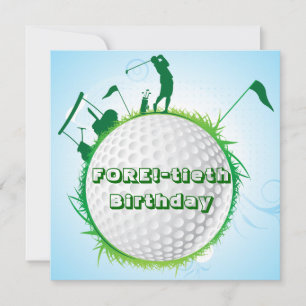 Women's Golfing 40th Birthday Invitation