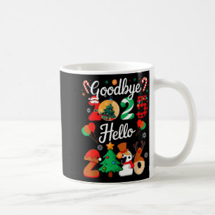Womens Goodbye 2025 Hello 2026 Christmas Matching  Coffee Mug