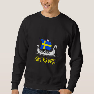 Womens Göteborg Boat Swedish Flag Sweden Viking Sh Sweatshirt