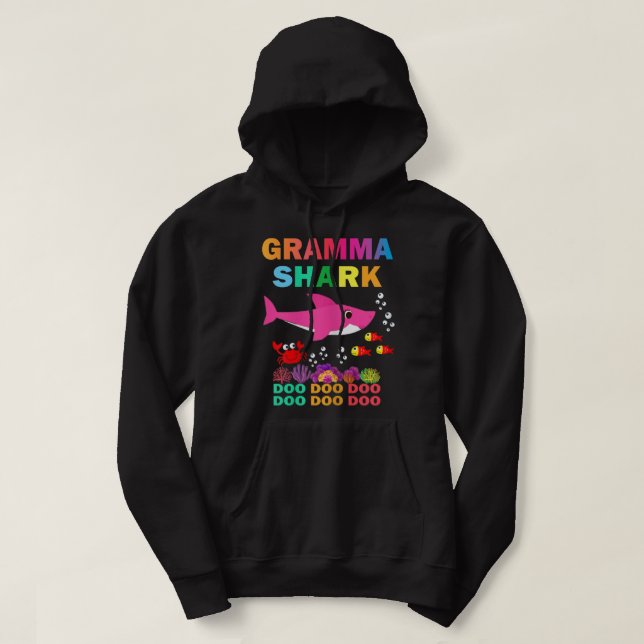 Womens Gramma Shark Shirt Matching Family Mother's (Design Front)