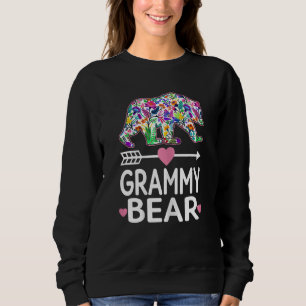 Womens Grammy Bear Mothers Day Floral Matching Fa Sweatshirt