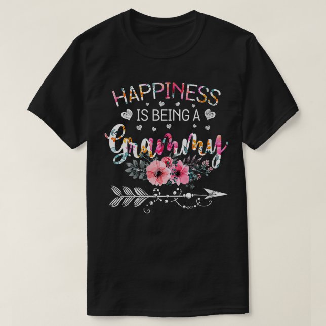 Womens Grammy Mother's Day Gifts  Happiness is bei T-Shirt (Design Front)