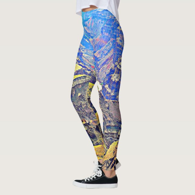 Women's "Grand Canyon" in Pastel Leggings. Leggings (Left)