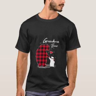 Womens Grandma Bear Christmas Mummy Gigi Pajama Re T-Shirt