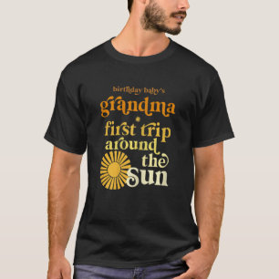 Womens Grandma First Trip Around The Sun Birthday T-Shirt