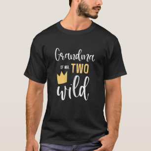 Womens Grandma Of Mr Two Wild 2nd Birthday Party T T-Shirt