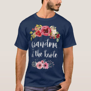 Womens Grandma of the Bride  Womens Wedding Shower T-Shirt
