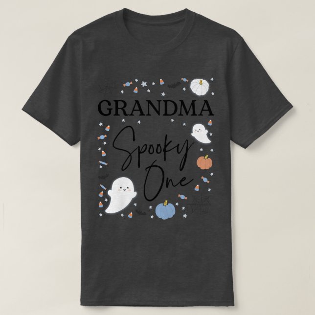 Womens Grandma of the Spooky One First Birthday Bo T-Shirt (Design Front)
