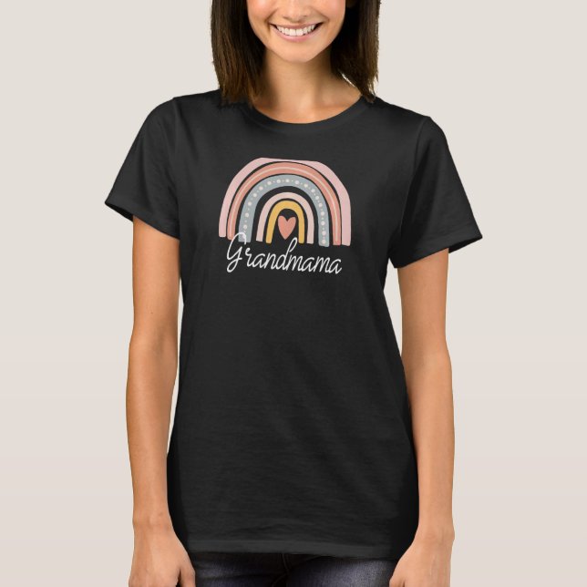 Womens Grandmama Rainbow For Women Grandma Christm T-Shirt (Front)