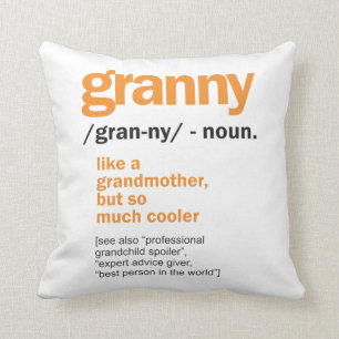 Womens Granny Definition Grandma Gift Cushion