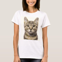 Womens Graphic Cat Tee Shirt