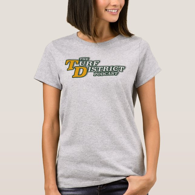 Women's Gray t-shirt with logo (Front)