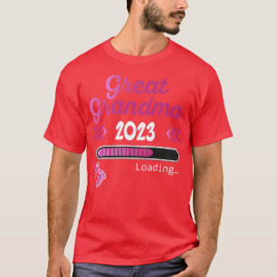 Womens Great Grandma 2023 Loading Pregnancy Announ T-Shirt