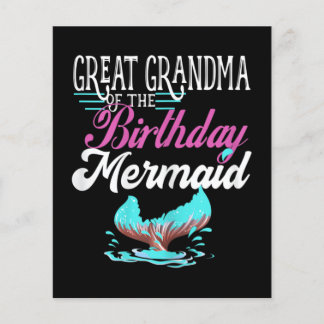 Womens Great Grandma Of The Birthday Mermaid