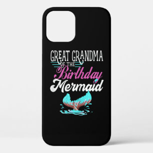 Womens Great Grandma Of The Birthday Mermaid iPhone 12 Pro Case