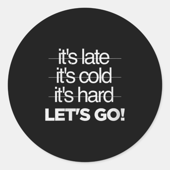 Womens Great Motivational Discipline Workout No Ex Classic Round Sticker (Front)