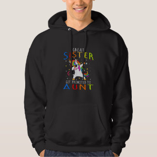 womens great sisters get promoted to aunt unicorn, hoodie