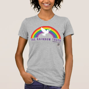 Women's Grey T-Shirt Rainbow Truth Dove
