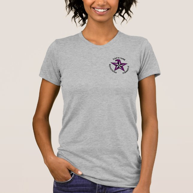 Womens Grey TShirt with Capstone Logo (Front)