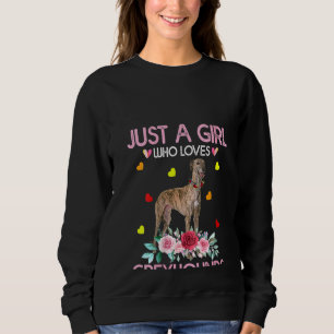 Womens Greyhound Dog Tee For Women Just A Girl Who