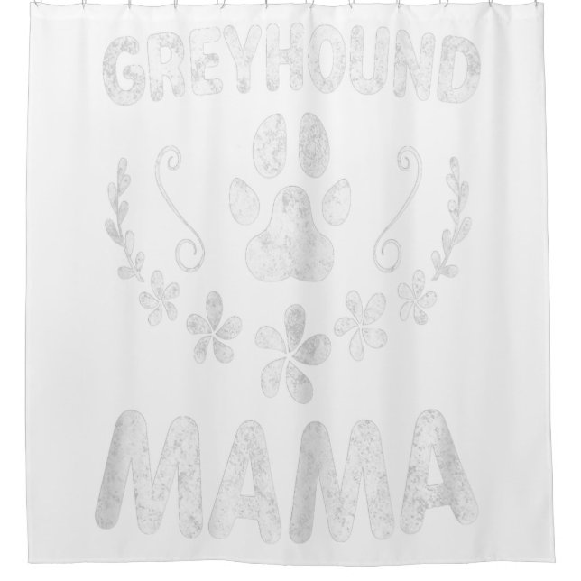 Womens Greyhound Mama Shirt Italian Greyhound Mum Shower Curtain (Front)