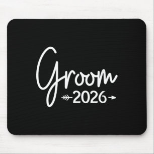 Women's groom est 2026 married wedding bridal mouse pad